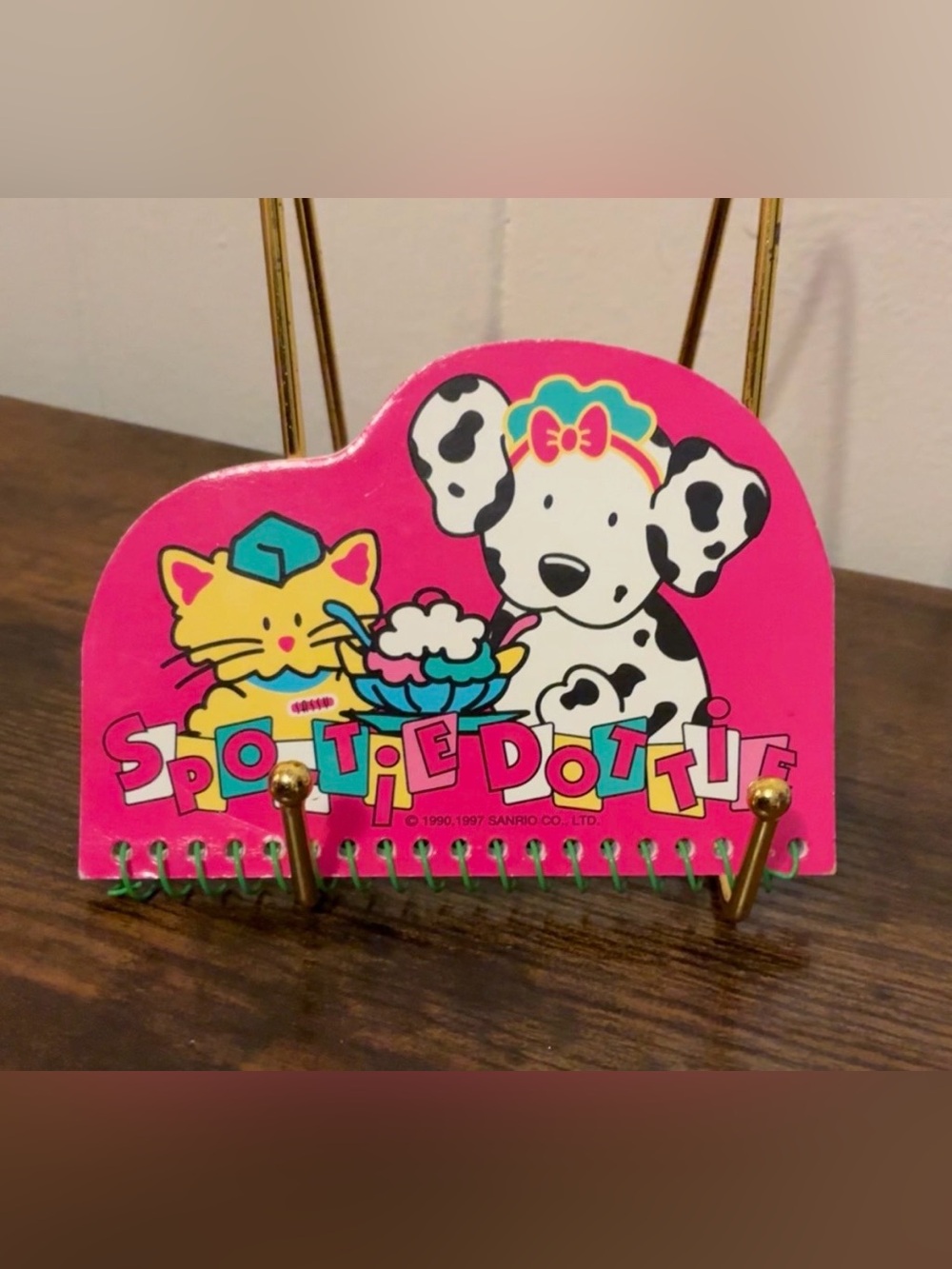 A Very Rare Vintage Sanrio 1997 Spottie Dottie Mini Small Spiral Notebook